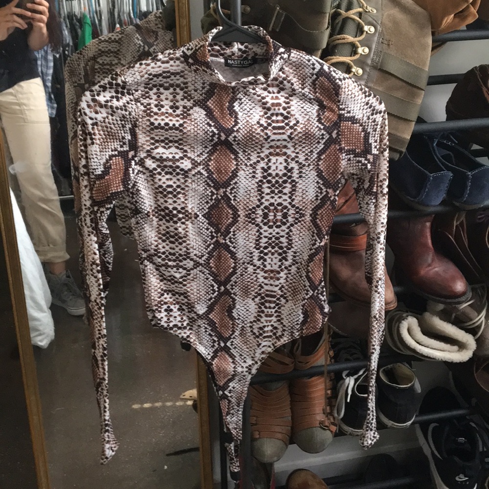 Nasty Gal snake skin body suit